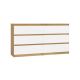 M6 MALWA CHEST OF DRAWERS 140 CM 6 DRAWERS ART/WHITE SET