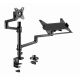 2. GEMBIRD ADJUSTABLE DESK ARM/MONITOR HOLDER + NOTEBOOK STAND 17-32, VESA 100X100MM, UP TO 8 KG