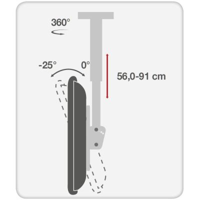 14. Techly ICA-CPLB 946S Sign Holder 177.8 cm (70") Black