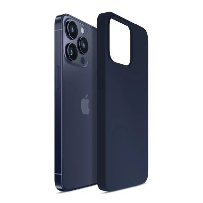 7. 3mk Silicone Case for iPhone 16 Pro Max - Navy Blue