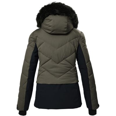 2. Killtec KSW 102 women's ski jacket, quilted, with a detachable hood, brown (42039/311)