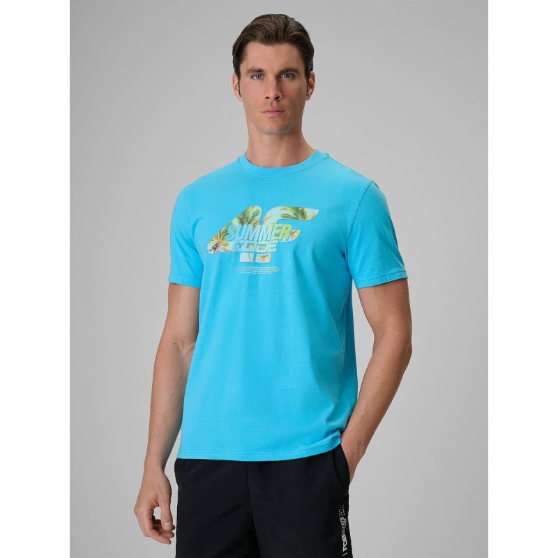 Men's regular printed T-shirt 4F 4FRSS26TTSHM4305-33S