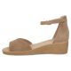 3. Filippo DS7635 Women's Taupe Leather Wedge Sandals