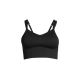 CASALL Seamless Rib Padded Sports Bra Black
