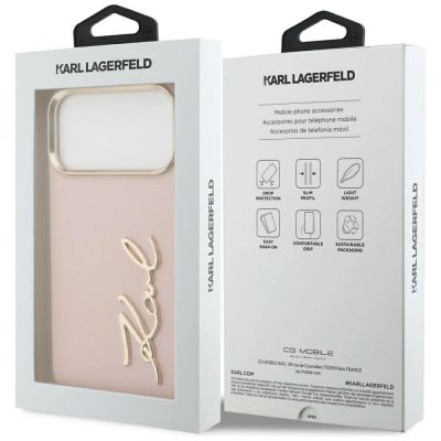 8. Karl Lagerfeld Karl Script Logo Case for iPhone 17 Pro Max - Pink