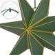 14. DECORATIVE HANGING PAPER STAR FSC 18x60CM GREEN 7 ARMS MICA