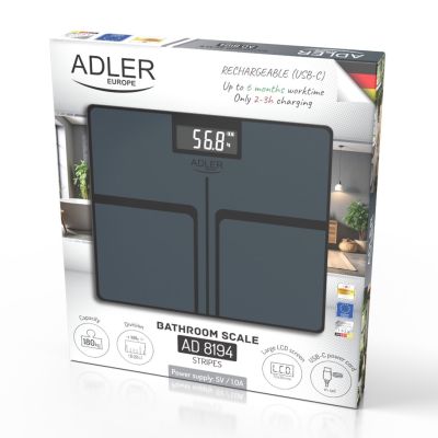 6. ADLER AD 8194s stripes bathroom scale