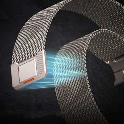 4. Tech-Protect Milano Vanguard Bracelet for Apple Watch (44 / 45 / 46 / 49 mm) - Titanium