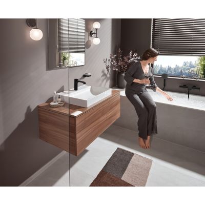 4. Hansgrohe Vivenis single-lever washbasin mixer 110 with lift-up stopper, matt black