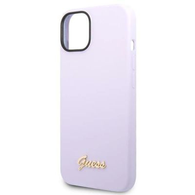 6. Guess GUHCP14SSLSMU iPhone 14 6.1" purple/purple hard case Silicone Vintage Gold Logo