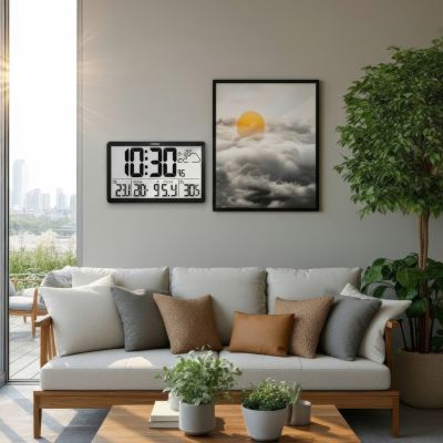 29. GREENBLUE LCD WALL CLOCK EXTRA LARGE, TEMPERATURE, DATE GB218