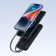 11. Baseus Lipow 10000mAh 22.5W Powerbank with Dual Built-in Cable with Display (with additional black Baseus Simple USB-A - USB-C 3A 0.2m cable) - Black