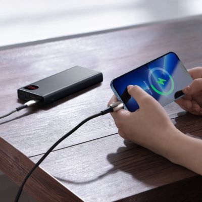 19. Baseus Adaman powerbank with fast charging 20000mAh 22.5W + USB-A - USB-C 3A cable 0.3m black