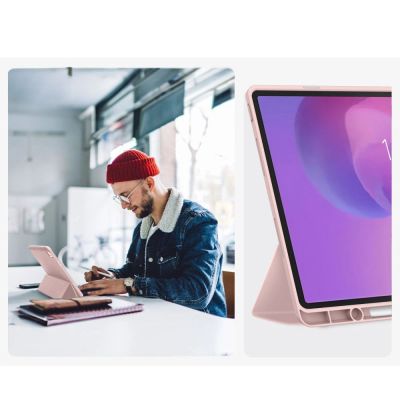 8. TechProtect SmartCase Pen Case for Lenovo Idea Tab Plus 12.1 TB-361 - Pink