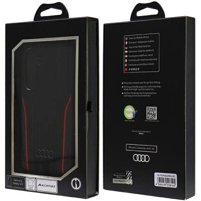 8. Audi Genuine Leather MagSafe S24 S921 black-red hardcase AU-TPUPCS24-R8/D3-RD