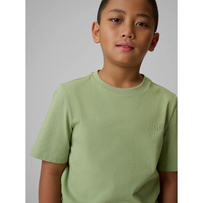 4. Boy's regular plain T-shirt 4F 4FJRSS26TTSHM3598-47S