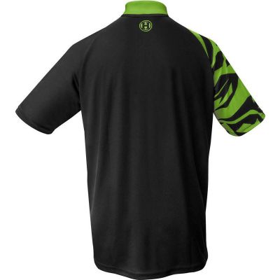 2. Harrows Rapide Black and Green Polo Shirt