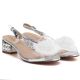 4. Silver Transparent Sandals with Decorative Heel D&A MR62-9100