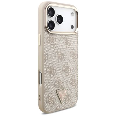 4. Guess 4G Triangle Logo MagSafe Case for iPhone 17 Pro Max / 18 Pro Max - Rose Gold
