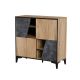 4D OVO shelf 90x38xH90 oak/concrete