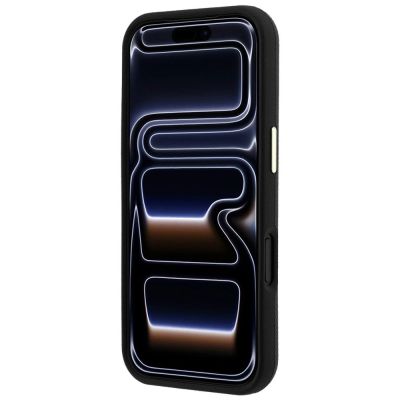 5. Guess Grained & Big Resin Logo Case for iPhone 18 Pro Max / 17 Pro Max - Black