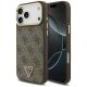 Guess 4G Triangle Logo MagSafe Case for iPhone 17 Pro Max - Brown & Gold