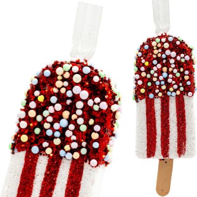 21. ICE CREAM HANGING DECORATION BALL 3 PCS WHITE