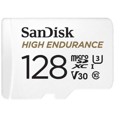 High Endurance microSDXC 128GB V30 with adapter (recorders and monitoring)