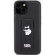 3. Karl Lagerfeld Gripstand Saffiano Choupette Pins case for iPhone 15 - black