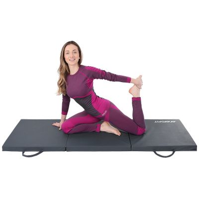 FOLDABLE GYMNASTIC MATTRESS 180x60x5CM GREY ENERO FIT
