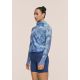 4. CASALL Breeze Printed Running Jacket for Women, Navy Blue