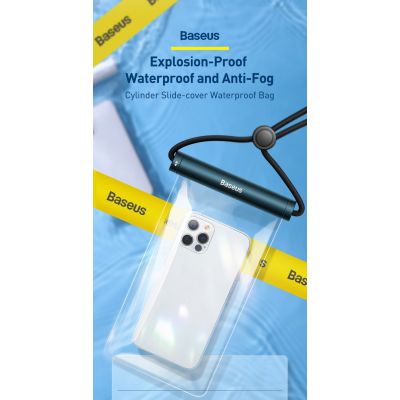 5. Baseus AquaGlide BS-PC030 case waterproof IPX8 with cylindrical clasp - black