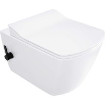 Toilet bowl with bidet function - with mixer tap
