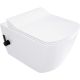 Toilet bowl with bidet function - with mixer tap