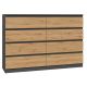 4. Chest of drawers M8 140 138x40xH97 anthracite/artisan