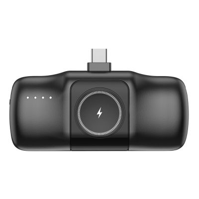 8. Wozinsky WF16-YCS 5000mAh 15W USB-C Mini Power Bank with Built-in USB-C Cable and Apple Watch Charger - Black