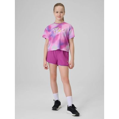 6. Girls' quick-drying sports T-shirt 4F 4FJRSS26TFTSF2394-90A