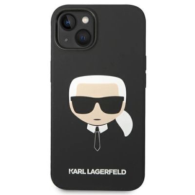 3. Karl Lagerfeld Silicone Karl's Head MagSafe case for iPhone 14 Plus - black