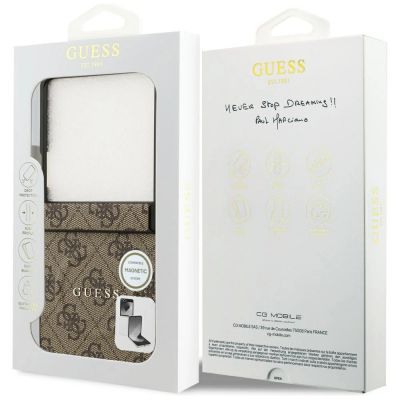 8. Guess 4G Classic MagSafe Case for Samsung Galaxy Z Flip 7 - Brown