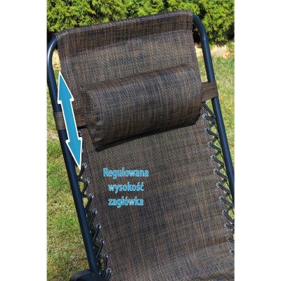 11. FOLDABLE GARDEN CHAIR MULTIFUNCTIONAL 175X52/65X107CMY BROWN