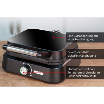 3. Unold 48275 2-Waffle Maker 1500W Black