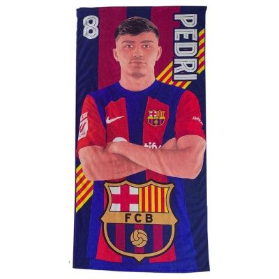5. FC Barcelona Pedri beach towel microfiber 70X140 120010
