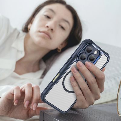 7. Leading Series MagSafe Silicone Case for iPhone 16 Pro Max - Blue