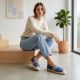 4. Women's espadrilles, blue, Potocki PY16373