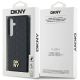 8. DKNY Leather Pattern Metal Logo MagSafe case for Samsung Galaxy S24+ - black