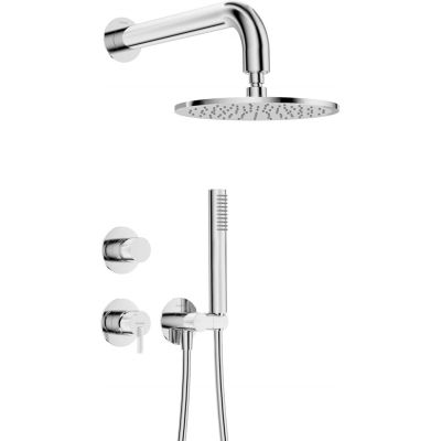 Concealed shower set with shower head