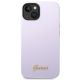 3. Guess Silicone Vintage Gold Logo Case for iPhone 14 / 15 Plus - Purple