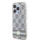 2. DKNY IML Checkered Mono Pattern & Printed Stripes MagSafe case for iPhone 13 Pro Max - beige