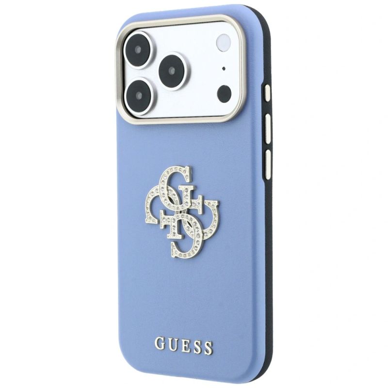 2. Guess Smooth & Big Strass Logo Case for iPhone 18 Pro Max / 17 Pro Max - Blue