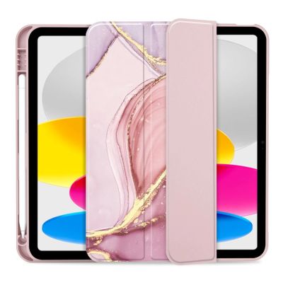 3. Tech-Protect SC Pen Case for iPad 10.9" 2022 - Pink Marble